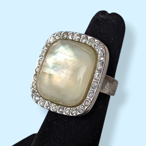 Jewelry - (2/$20) White Stone Rhinestone Accent Ring